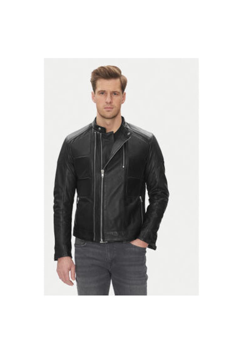 Geaca din piele barbati COUTURE - Piele naturala - Negru Geaca din piele barbati COUTURE - Piele naturala - Negru