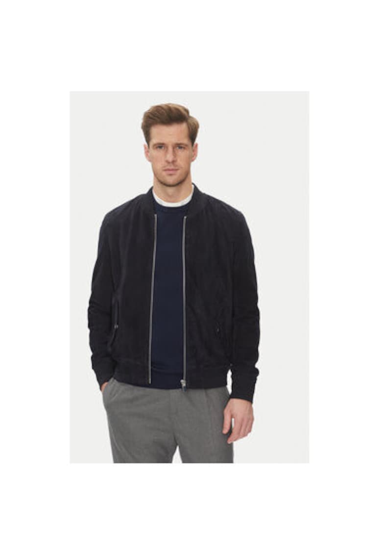 Geaca din piele barbati M888 - Piele intoarsa - Bleumarin Geaca din piele barbati M888 - Piele intoarsa - Bleumarin