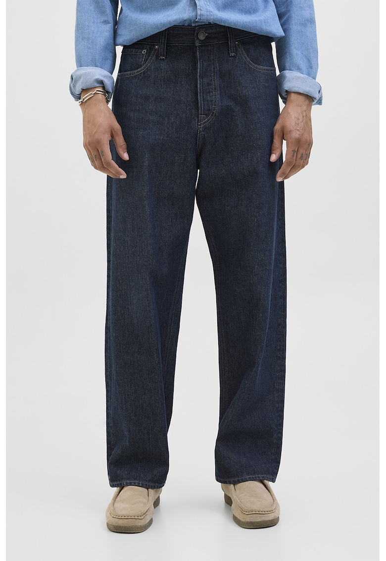 Blugi din denim cu talie inalta