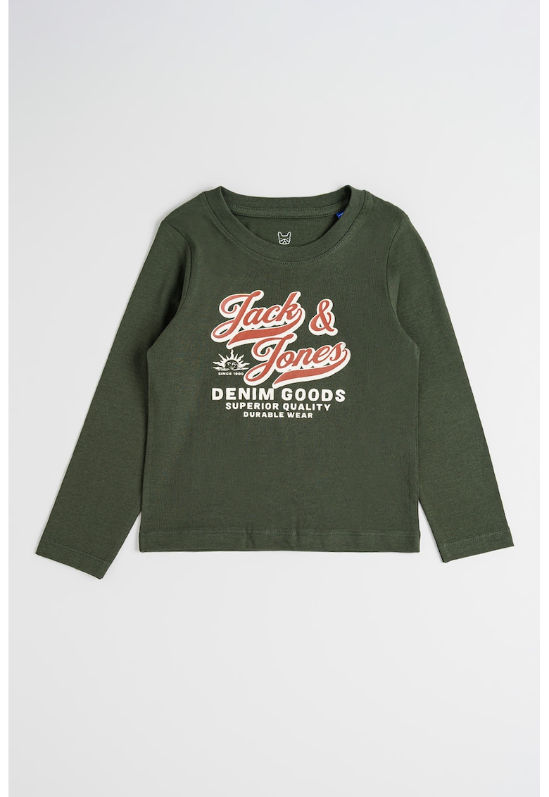 Bluza cu decolteu la baza gatului si imprimeu text