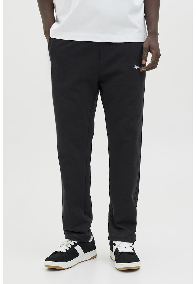 Pantaloni de trening din amestec de bumbac - Negru