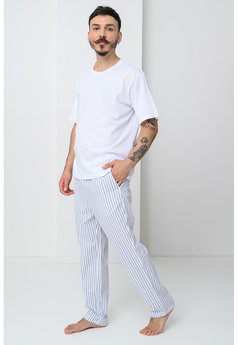 Pijama cu segmente lungi cu model Florence