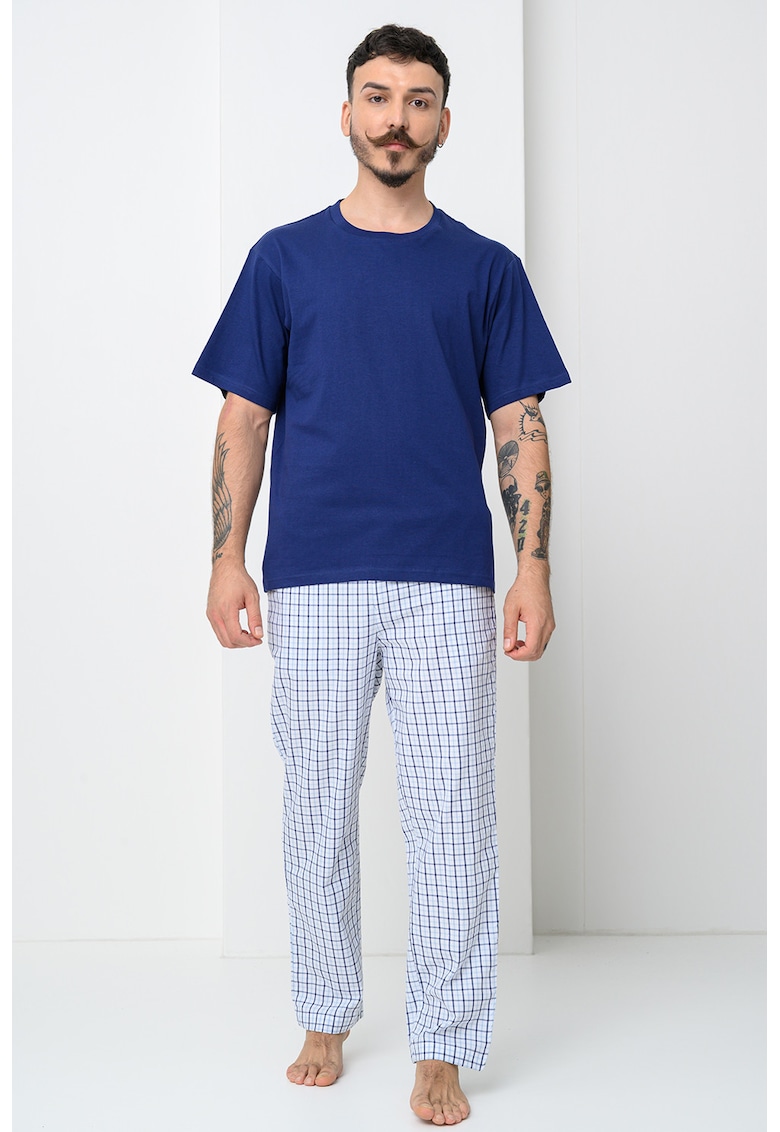 Pijama cu segmente lungi cu model Florence