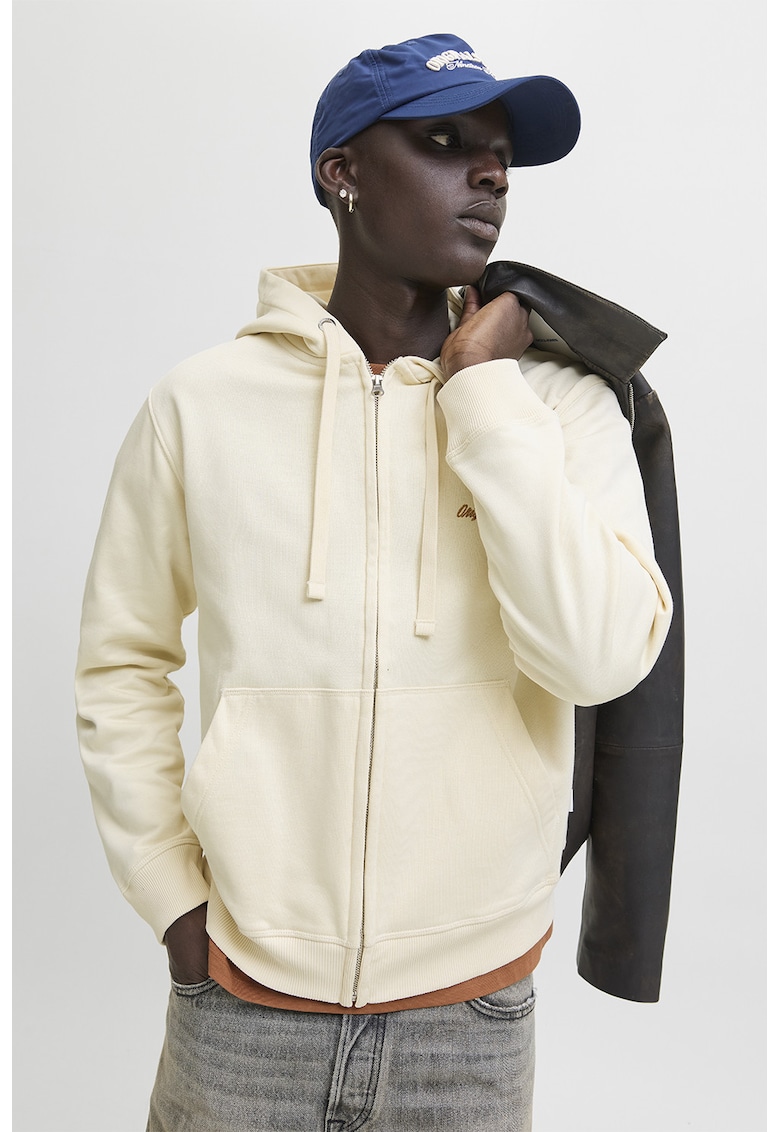 Hanorac relaxed fit cu fermoar