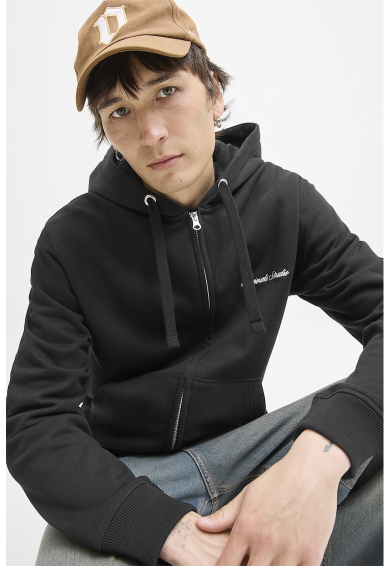 Hanorac relaxed fit cu fermoar