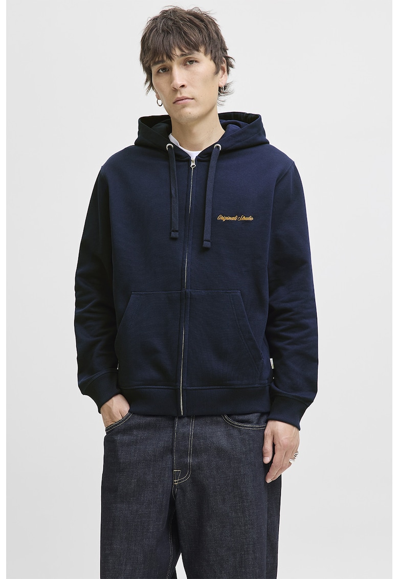 Hanorac relaxed fit cu fermoar