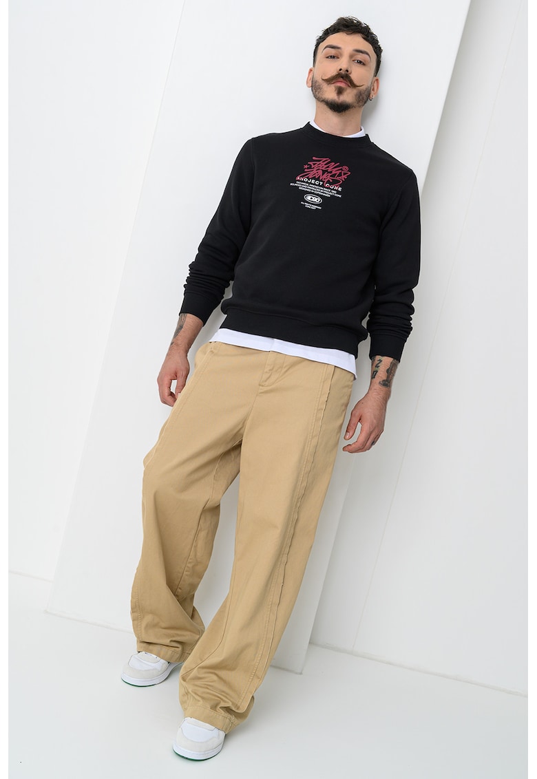 Bluza de trening din amestec de bumbac cu imprimeu logo