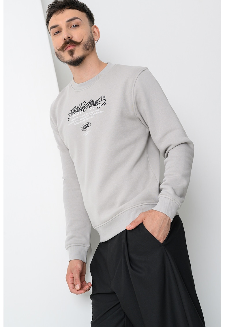 Bluza de trening din amestec de bumbac cu imprimeu logo