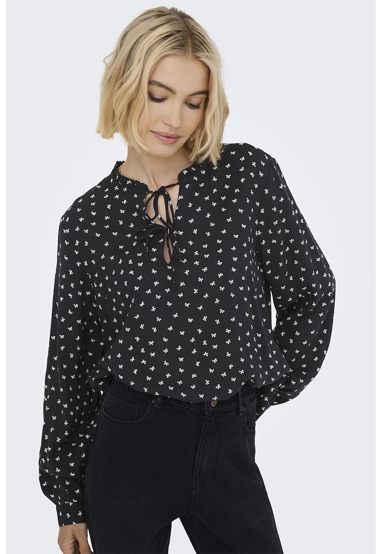 Bluza cu imprimeu grafic - Alb/Negru