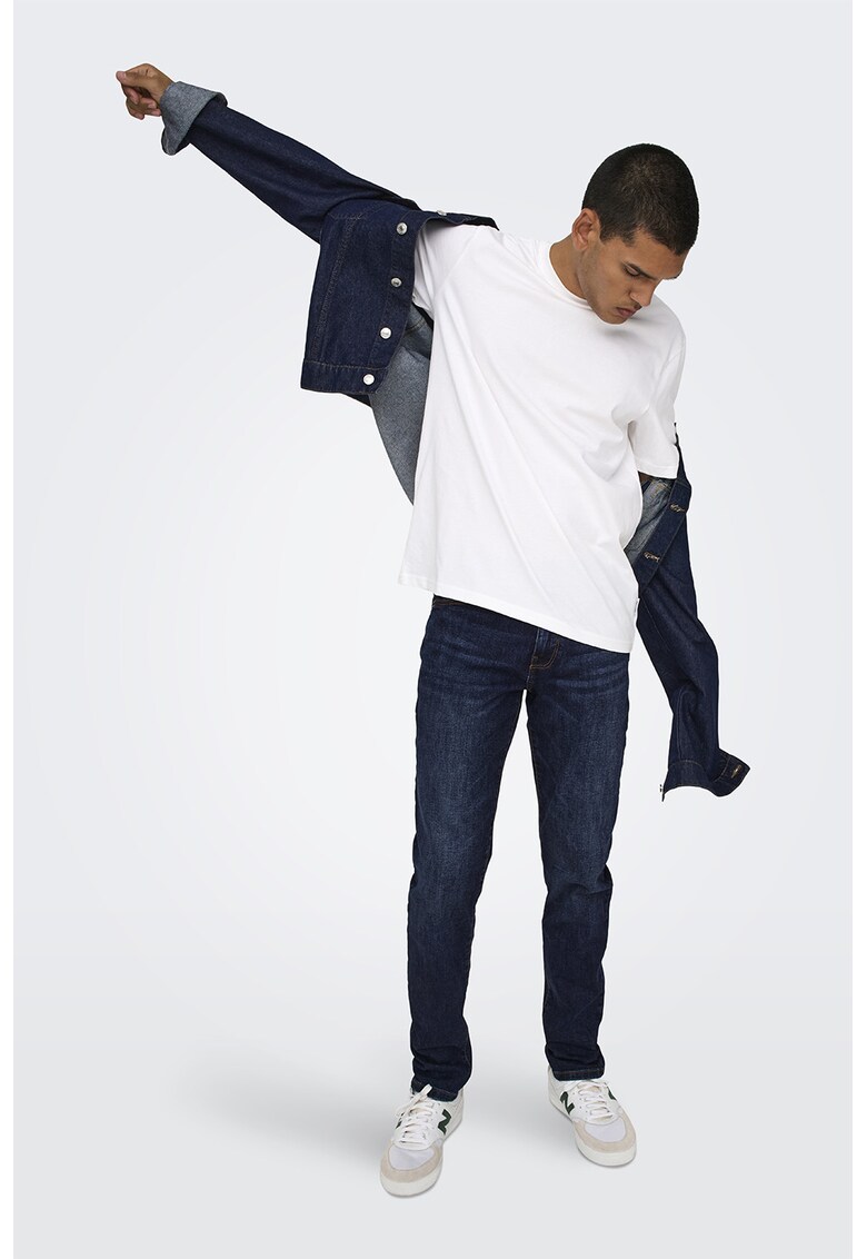 Blugi slim fit - Albastru inchis