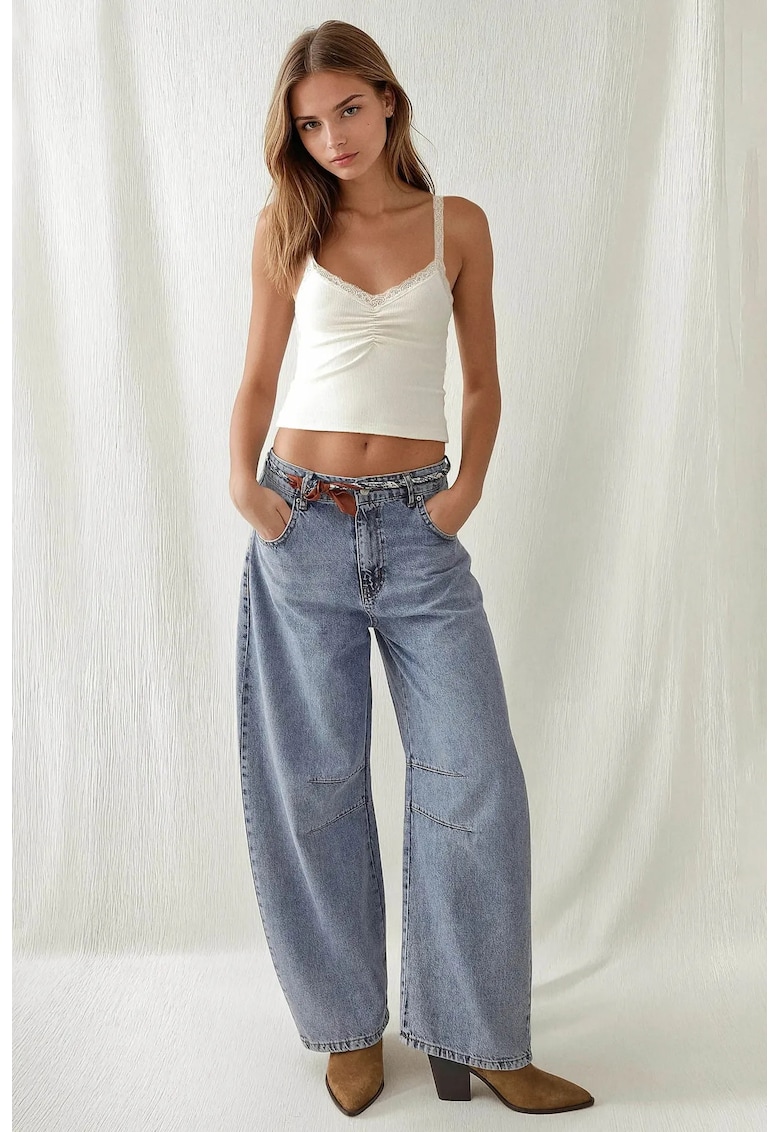 Blugi dama talie denim - albastru