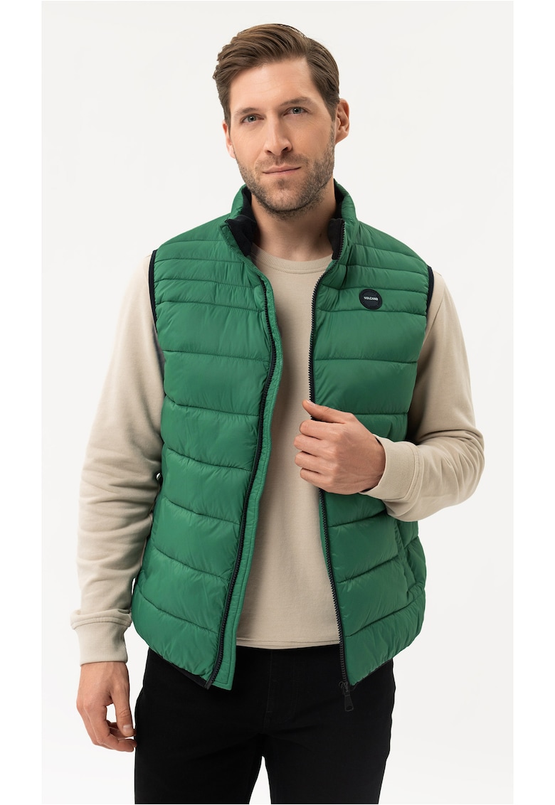 Vesta matlasata V-Fino pentru barbati - Verde