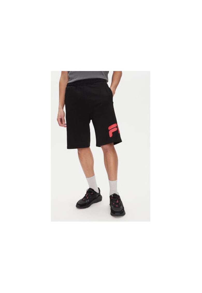 Pantaloni scurti sport barbati FAM0870 - Bumbac/Poliester - Negru