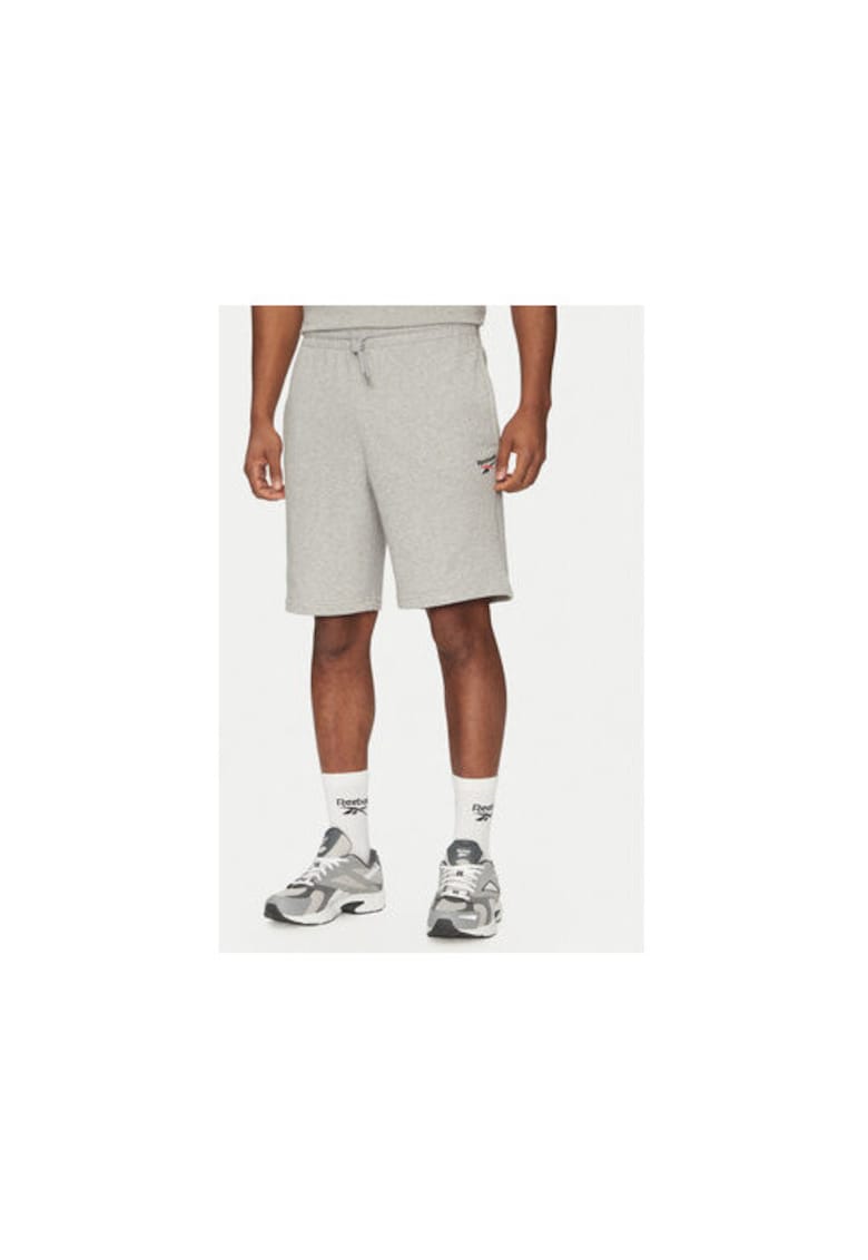 Pantaloni scurti sport barbati 100221793 - Bumbac/Poliester reciclat - S INTL - Gri