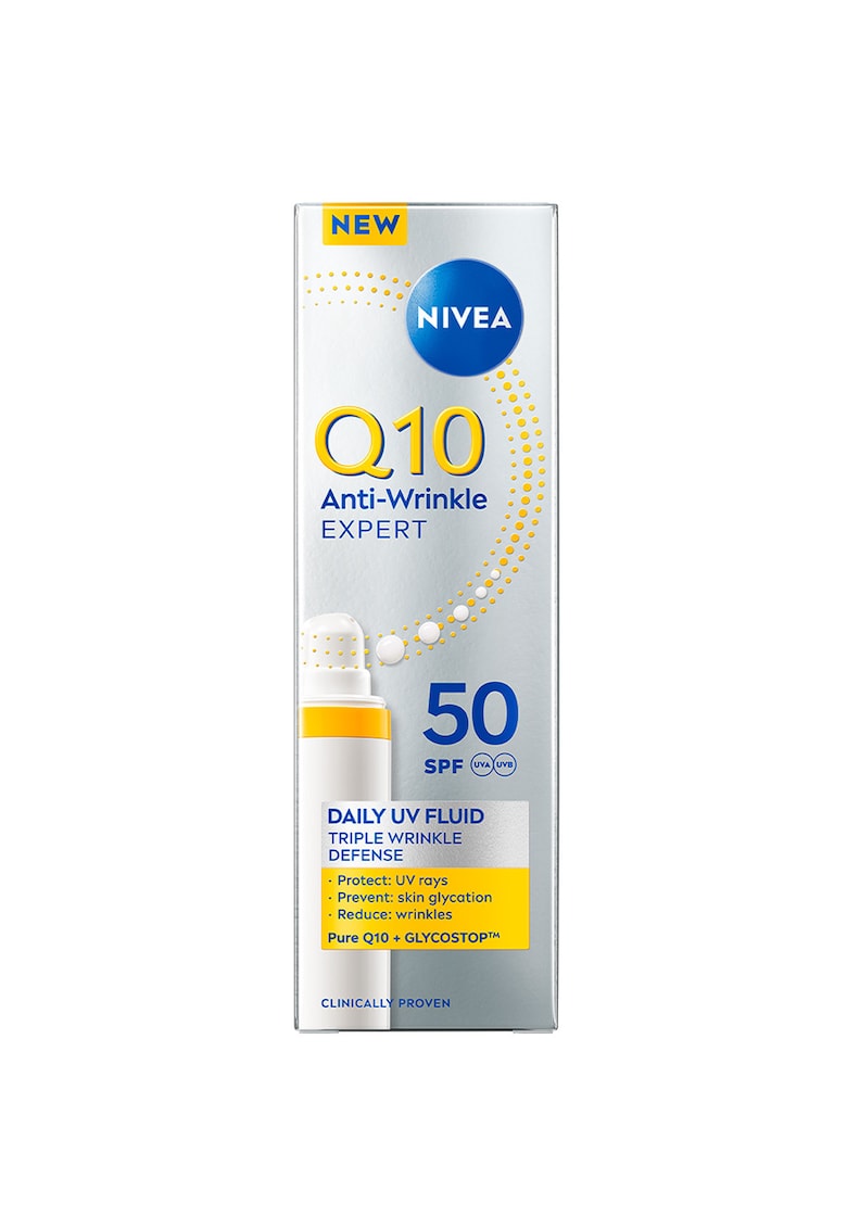 Fluid de zi anti-rid Q10 cu protectie UV SPF 50 - 40 ml Fluid de zi anti-rid Q10 cu protectie UV SPF 50 - 40 ml