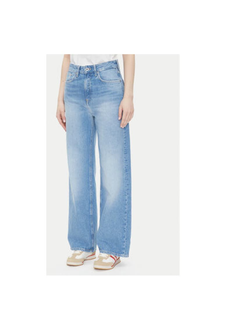 Pantaloni dama PL204731MS7 - Bumbac - Albastru - Albastru