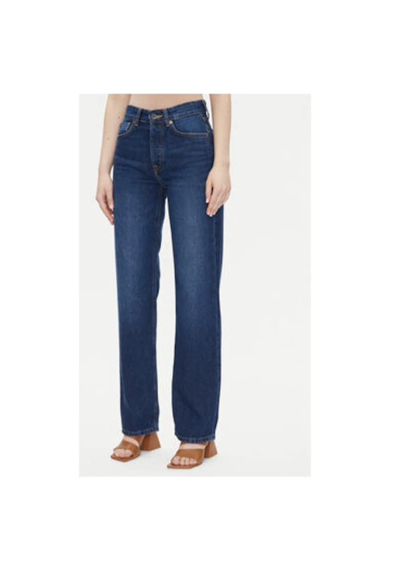 Pantaloni dama PL204901EF12 - Bumbac - Albastru - Albastru