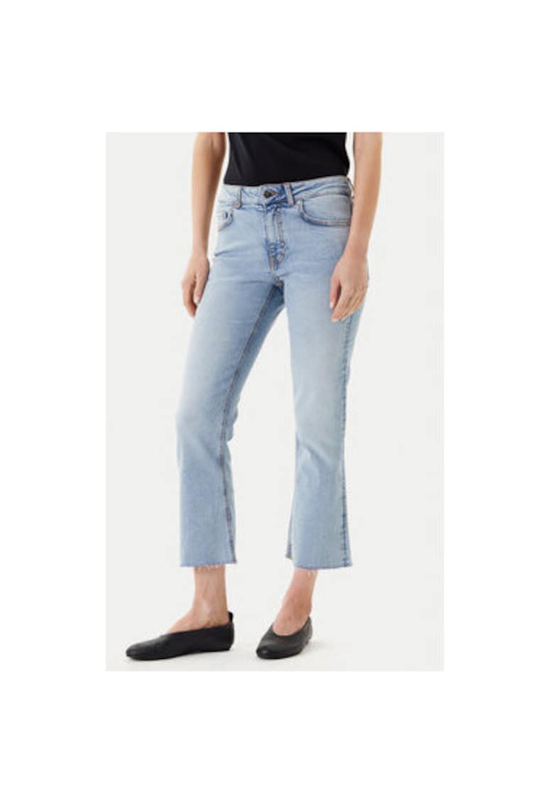 Pantaloni dama 4OTADE010 - Bumbac - Albastru - Albastru