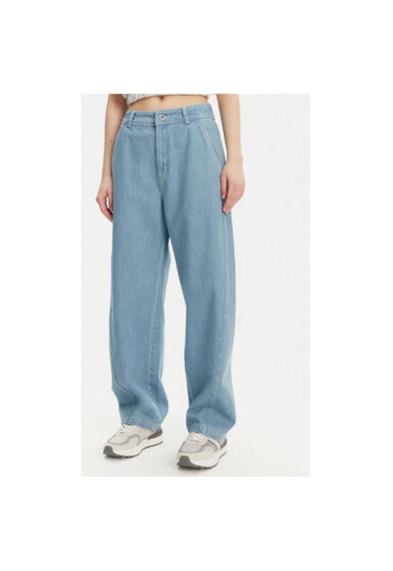 Pantaloni dama 10027410-A01 - Bumbac - Albastru - Albastru