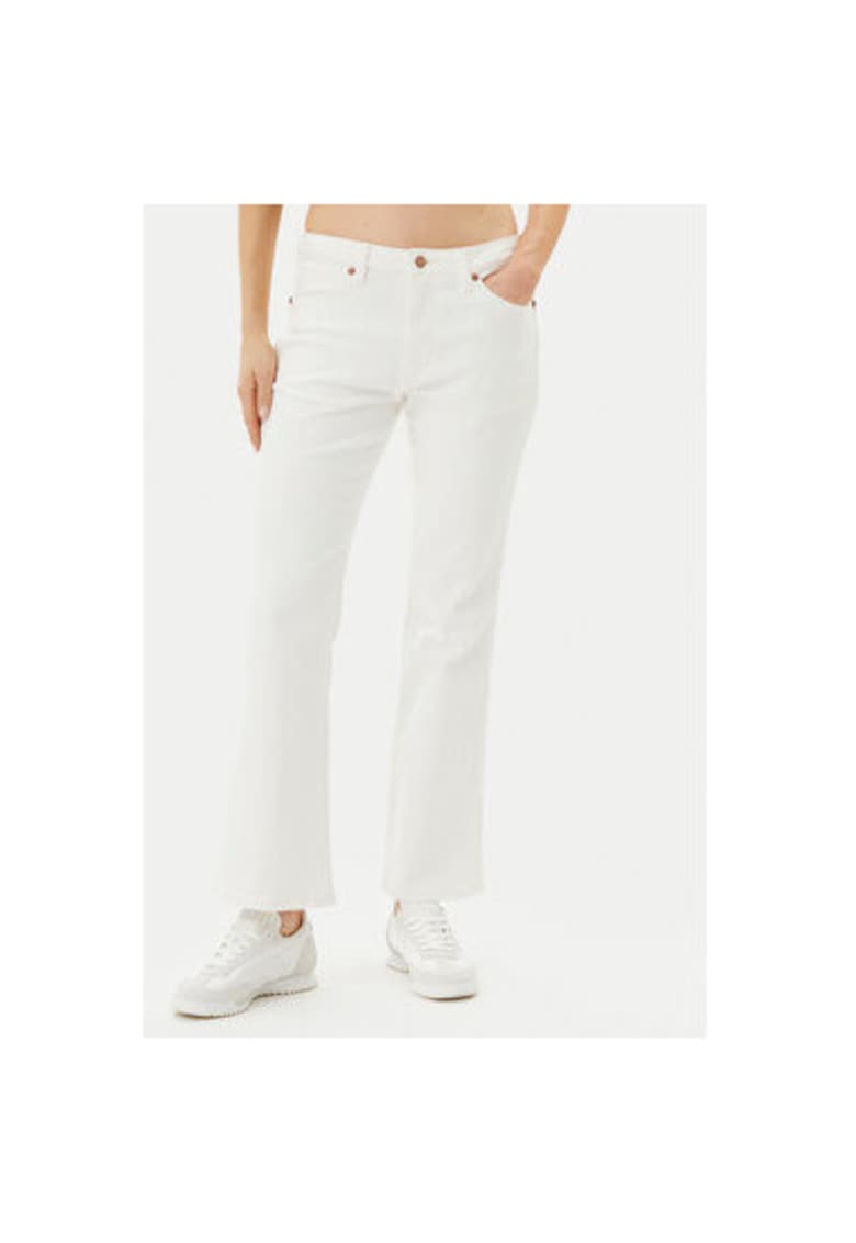 Pantaloni dama 112362665 - Bumbac/Elastan - Alb