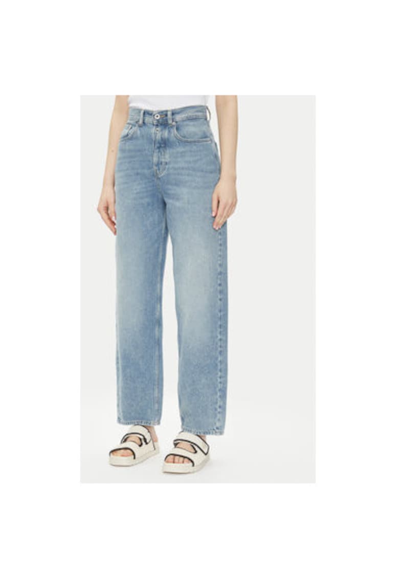 Pantaloni dama PL204739MS6 - Bumbac - Albastru - Albastru
