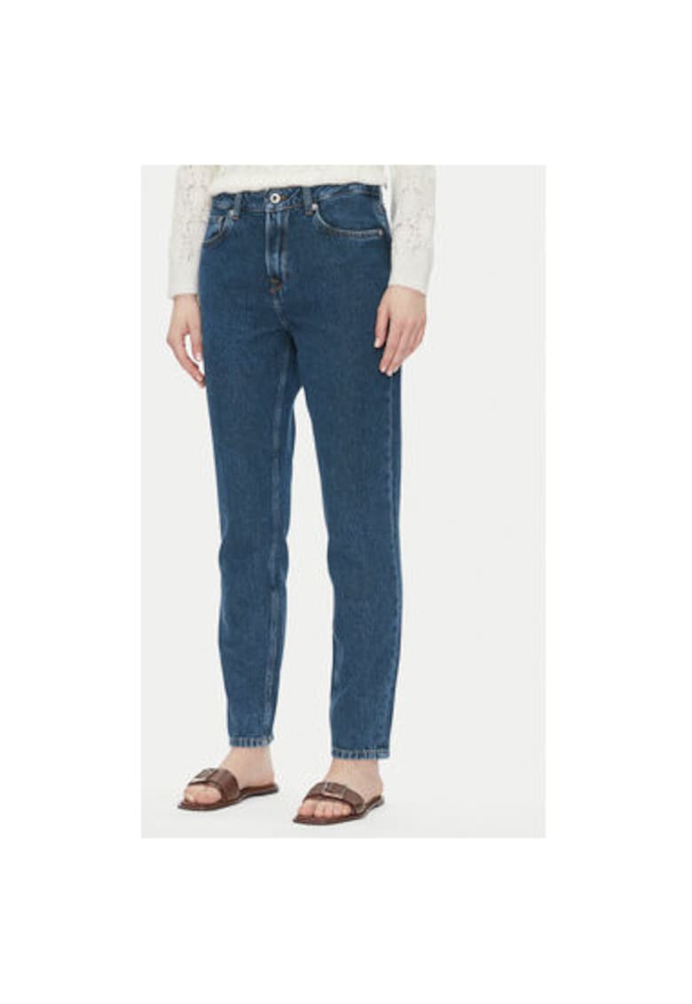 Pantaloni dama PL204591EF20 - Bumbac/Elastan - Bleumarin - Bleumarin