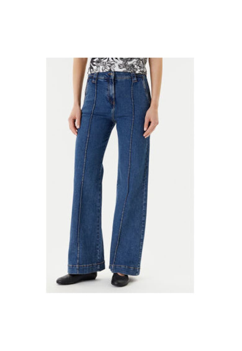 Pantaloni dama 4W8CDE02F - Bumbac - Albastru - Albastru