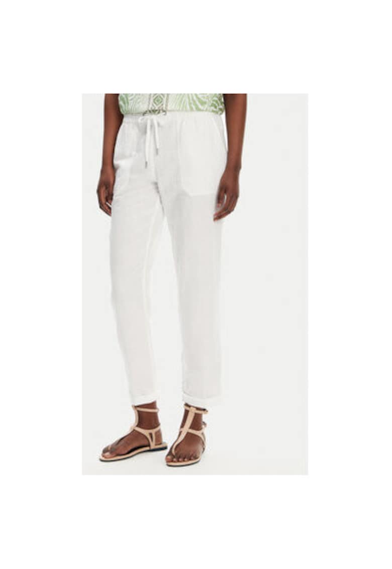 Pantaloni dama 14002404 - In/Bumbac - Alb