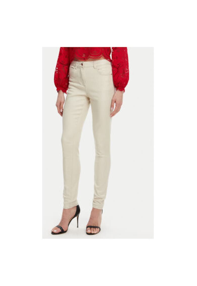 Pantaloni dama  251-PEWELI - Bumbac - Bej