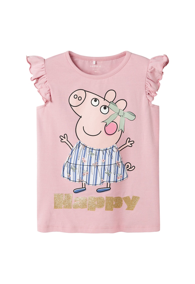 Top pentru fete 13242959 - Bumbac/Elastan - Roz - Roz