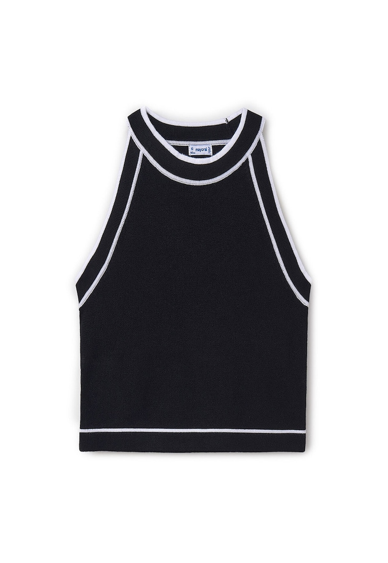 Top pentru fete 6041 - Viscoza/Poliamida - Negru - Negru
