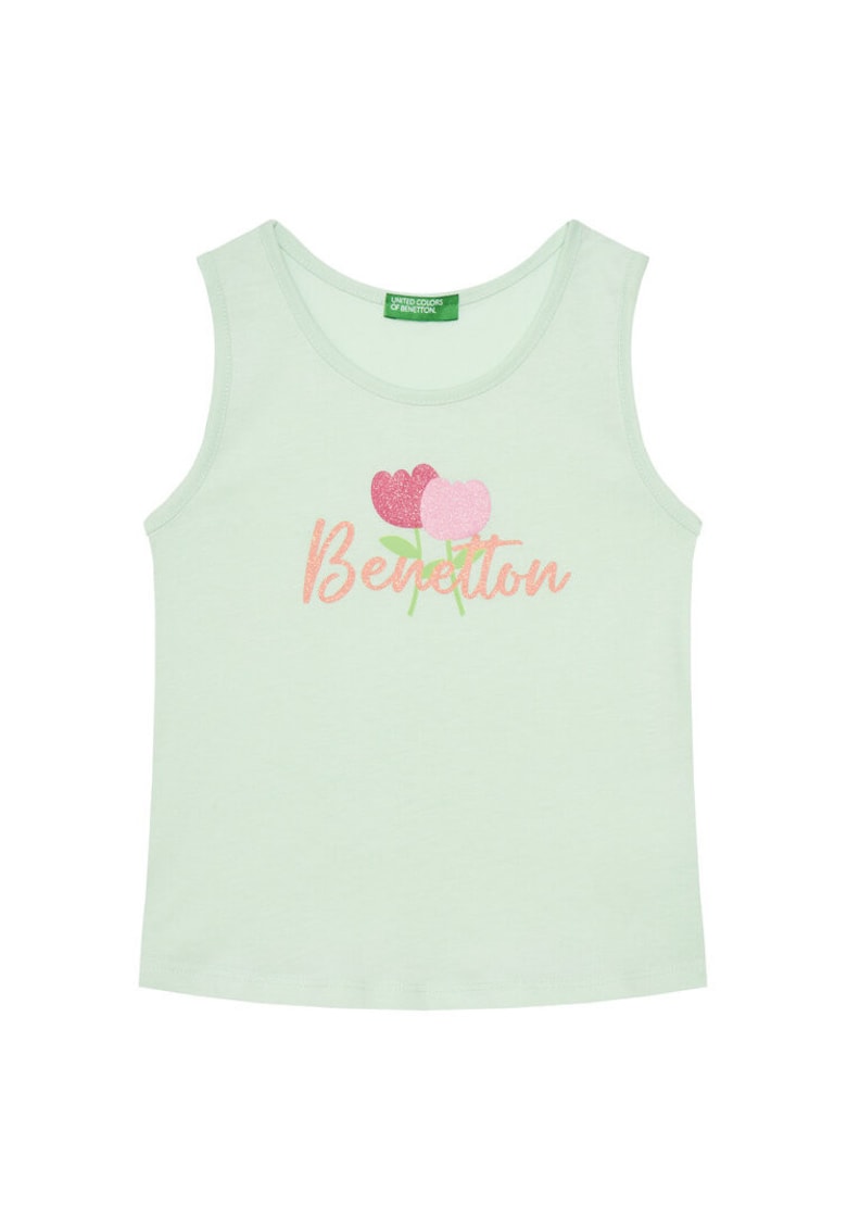 Top pentru fete 3I1XGH012 - Bumbac - Verde - Verde