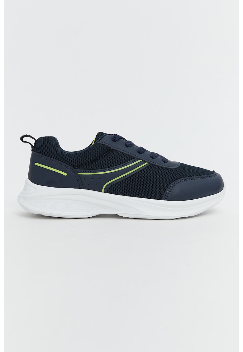 Pantofi sport de piele ecologica cu insertii de plasa Pantofi sport de piele ecologica cu insertii de plasa