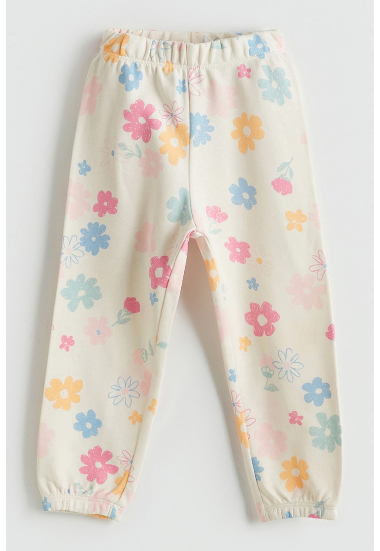 Pantaloni din amestec de bumbac cu imprimeu floral Pantaloni din amestec de bumbac cu imprimeu floral
