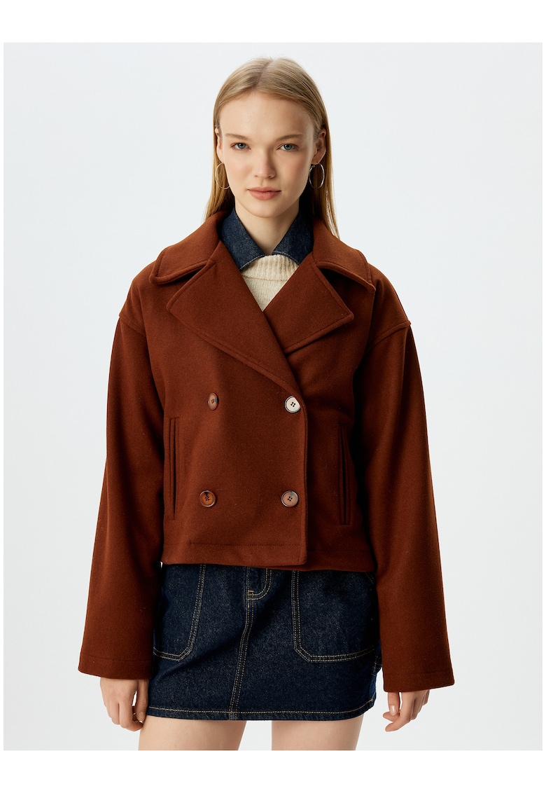 Jacheta crop cu nasturi