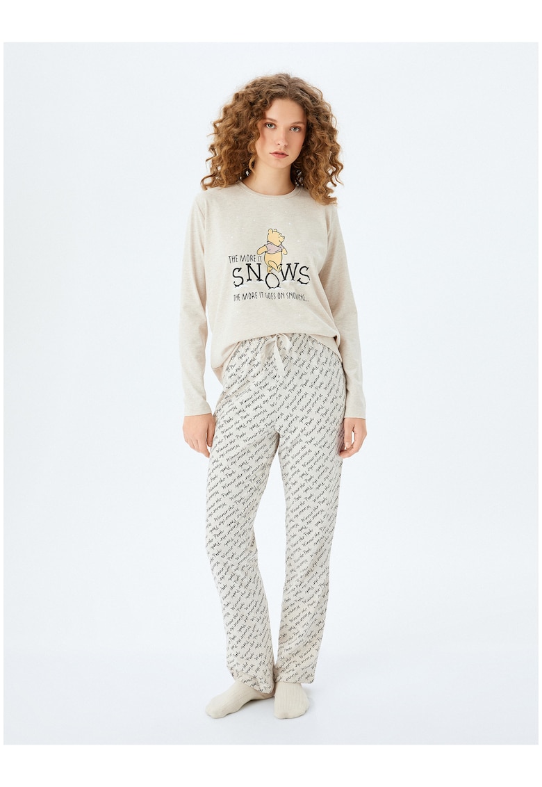 Pijama lejera cu imprimeu Winnie the Pooh