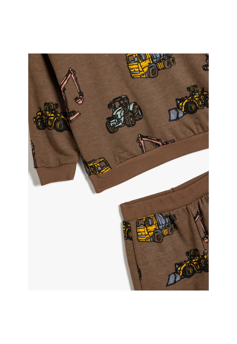 Pijama cu pantaloni lungi - model - mansete si terminatii elastice