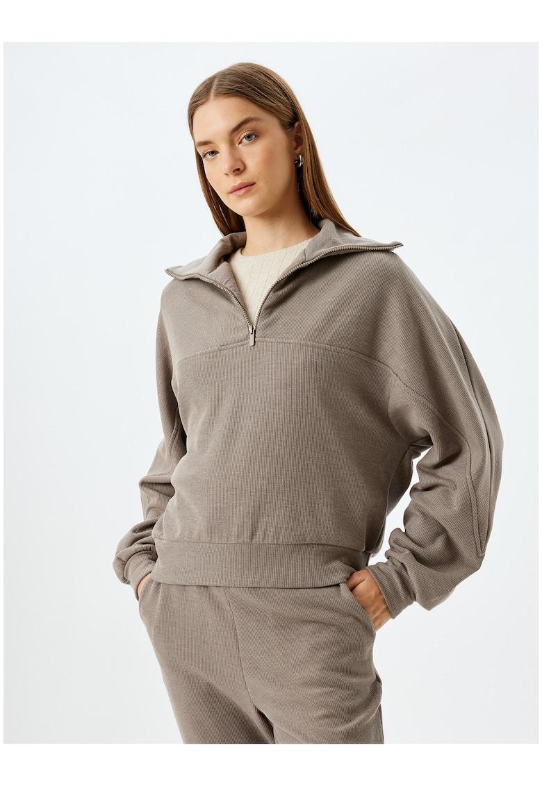 Bluza de casa cu fermoar scurt