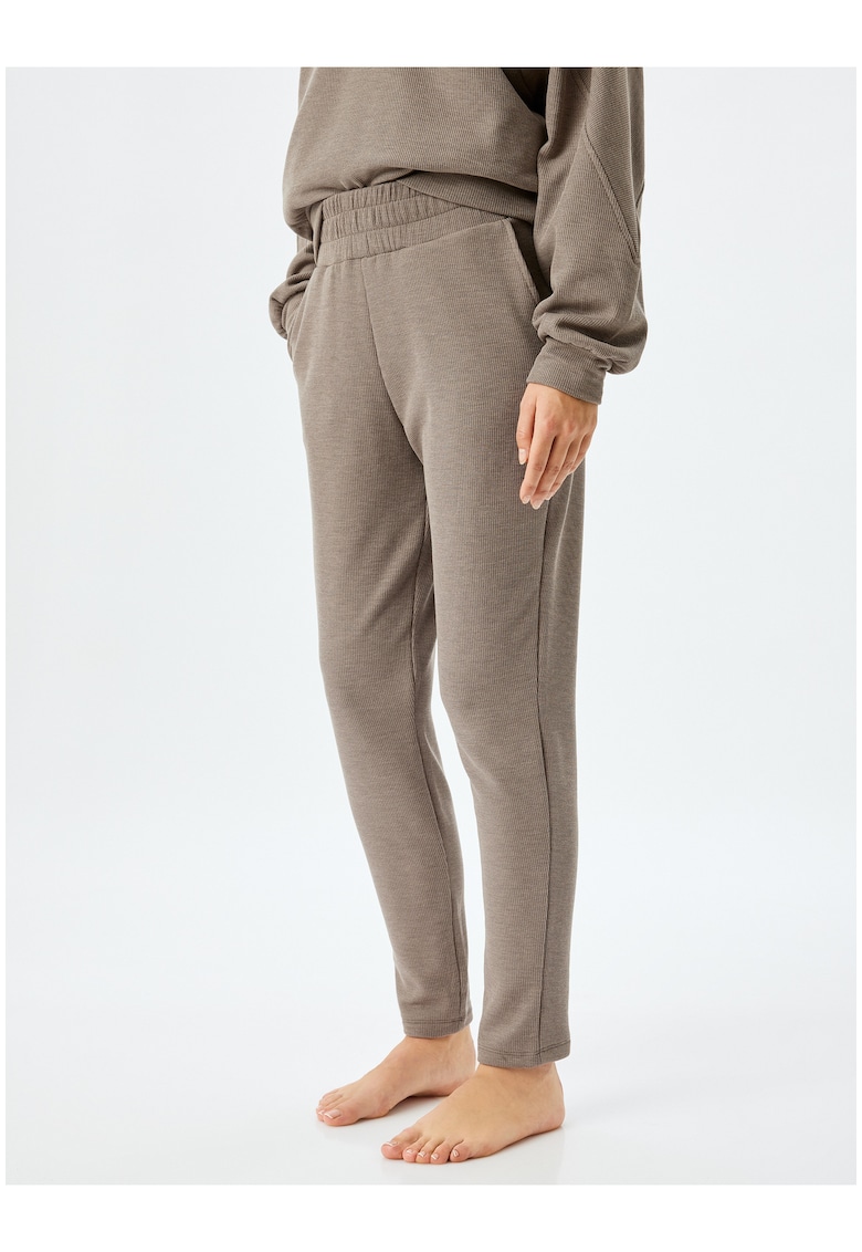 Pantaloni de pijama striati slim fit