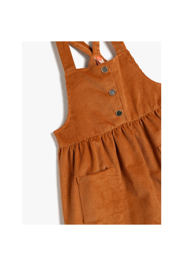 Rochie fara maneci cu nasturi decorativi