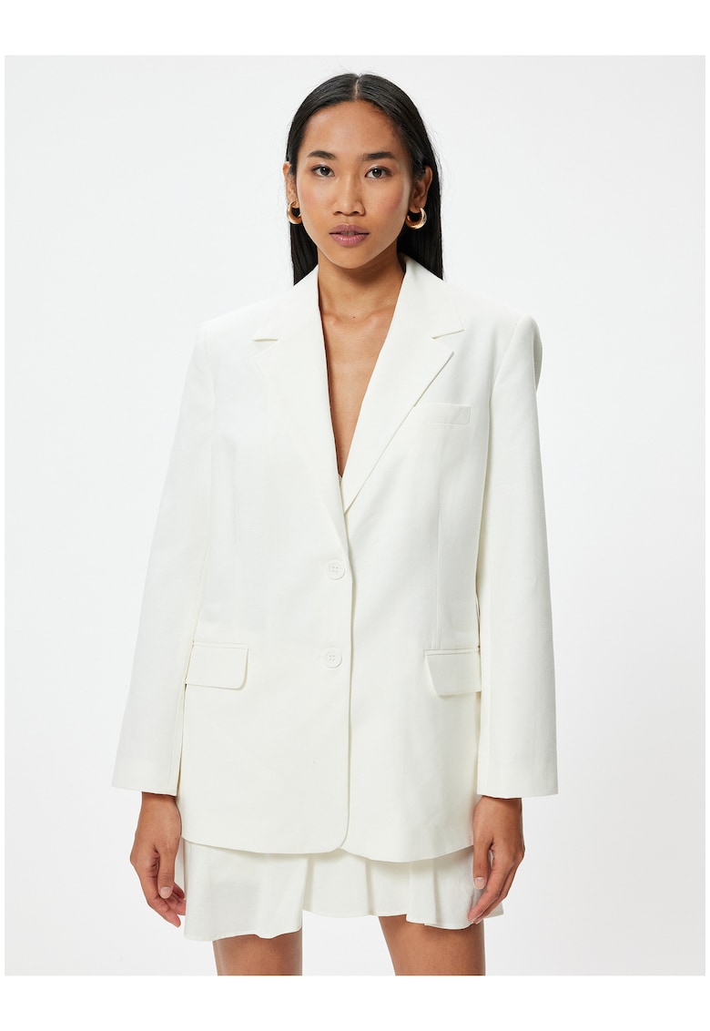 Sacou supradimensionat din amestec de in