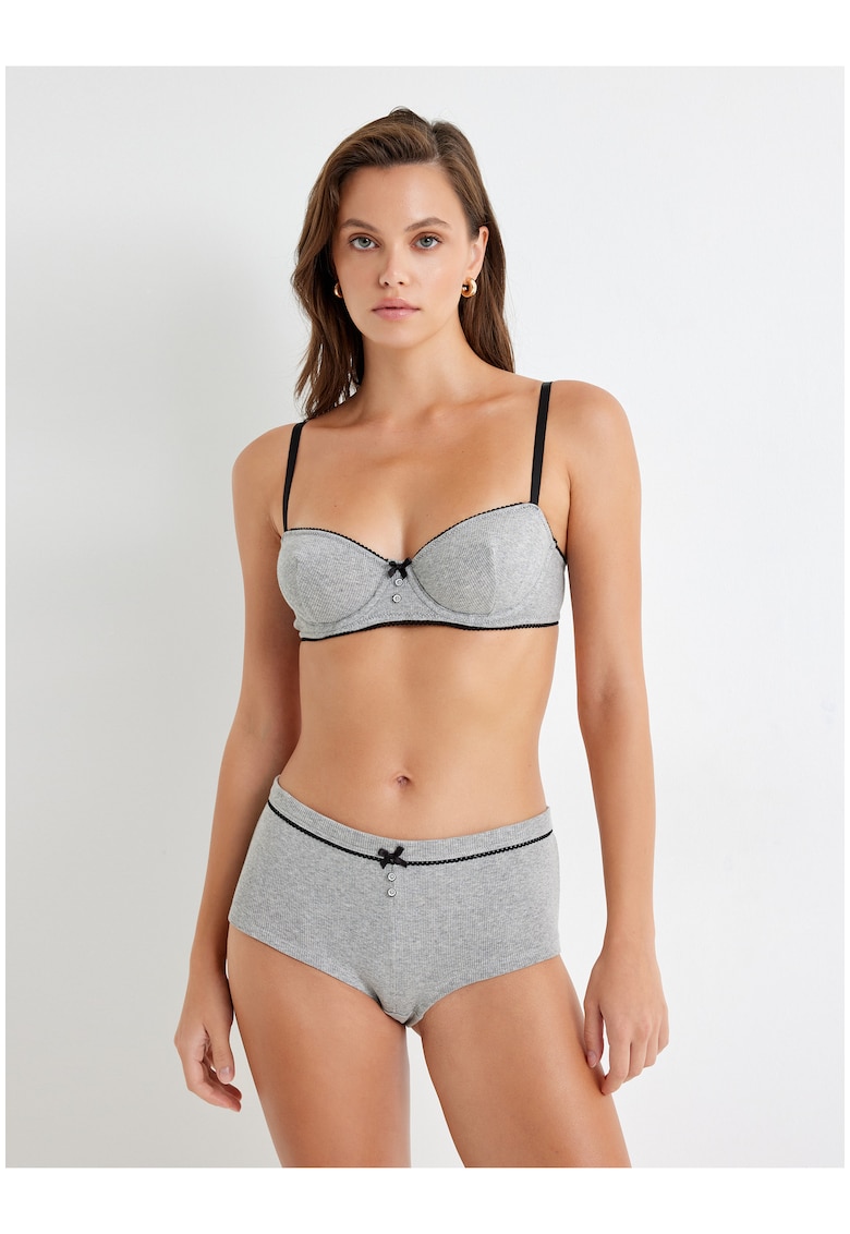 Sutien striat cu burete si funda