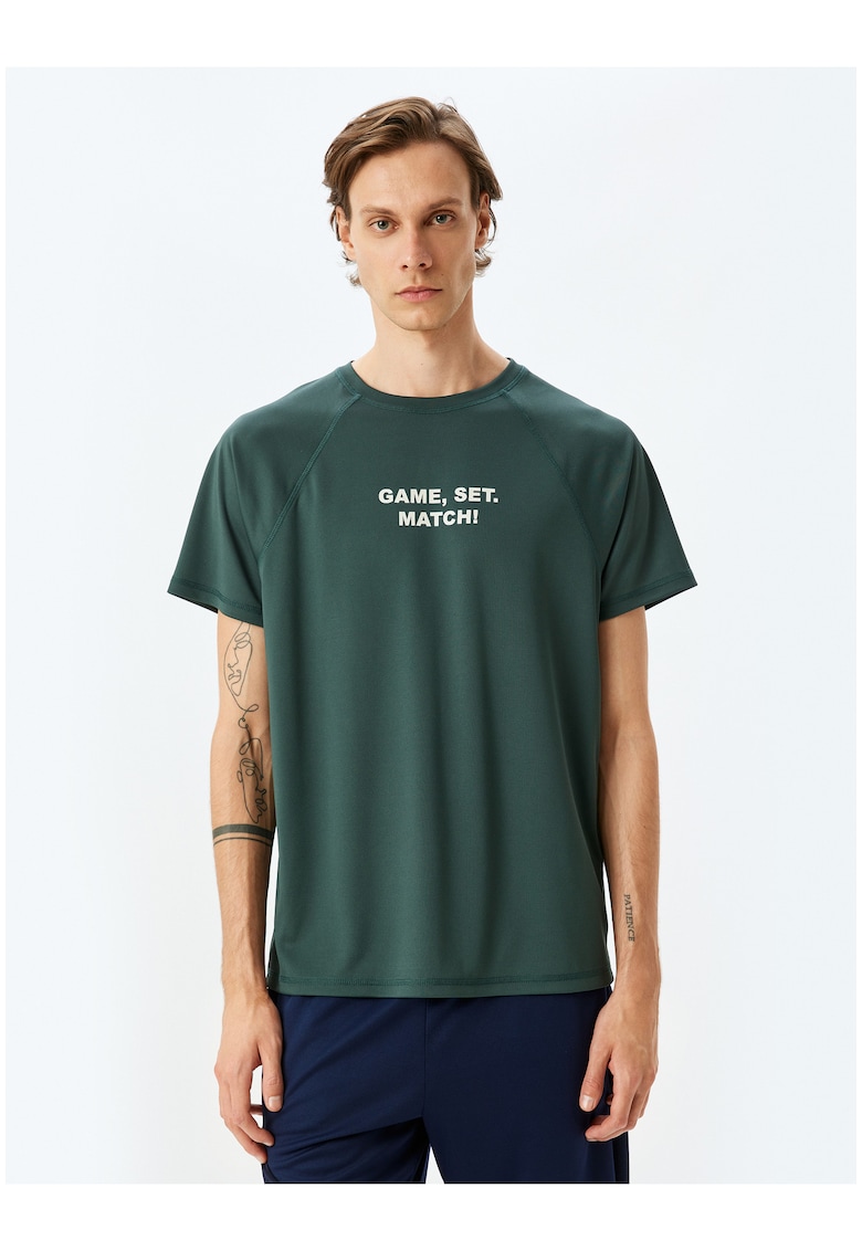 Tricou supradimensionat cu maneci raglan