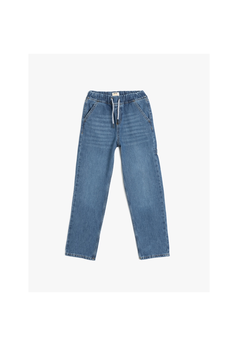 Blugi drepti cu talie elastica