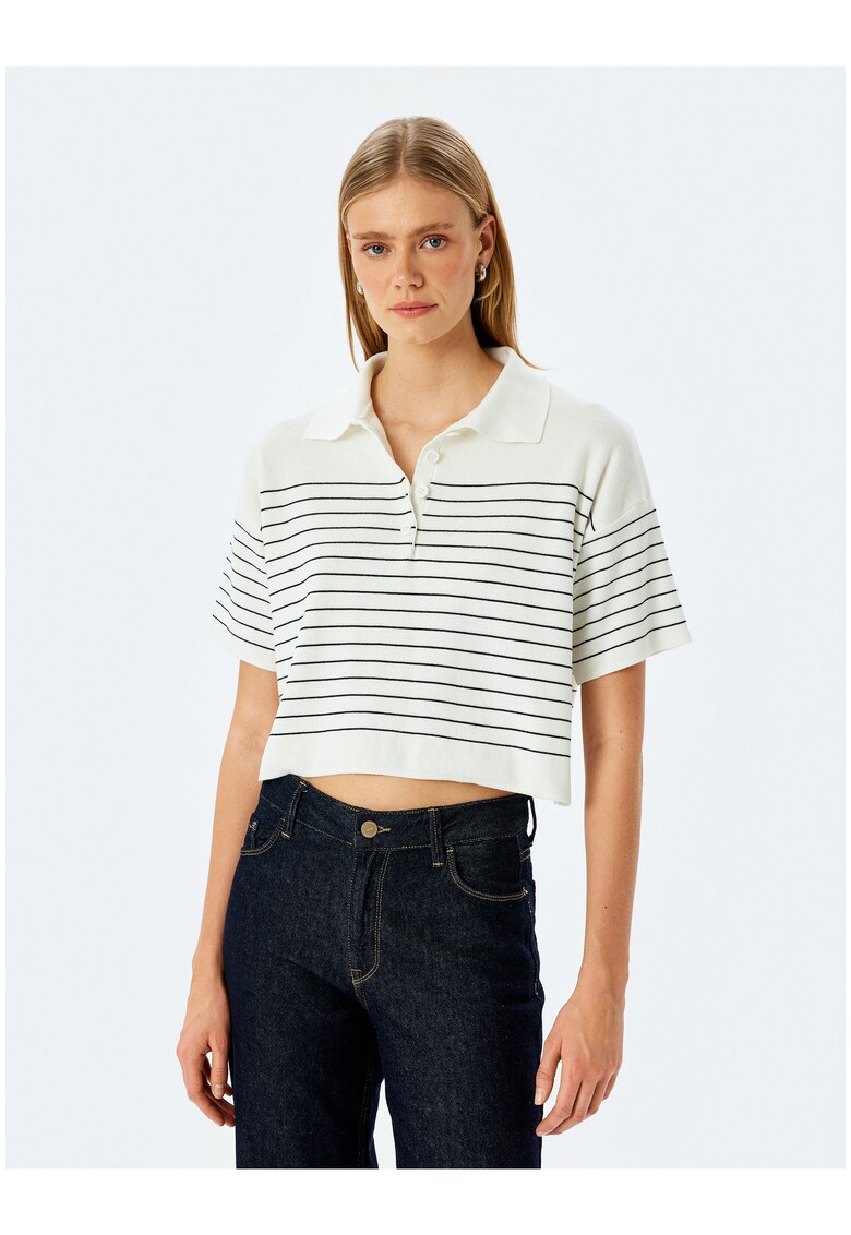 Pulover polo cu dungi