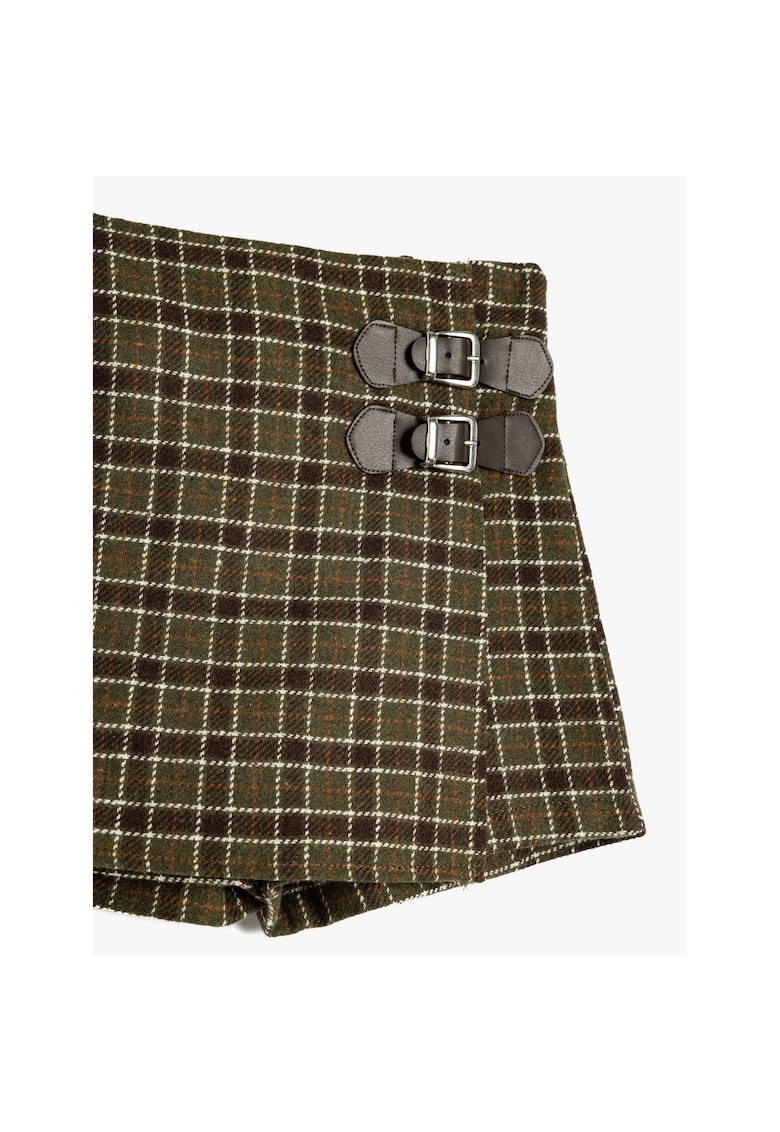 Fusta-pantalon din amestec de lana - in carouri