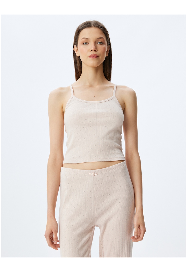 Top de pijama din bumbac