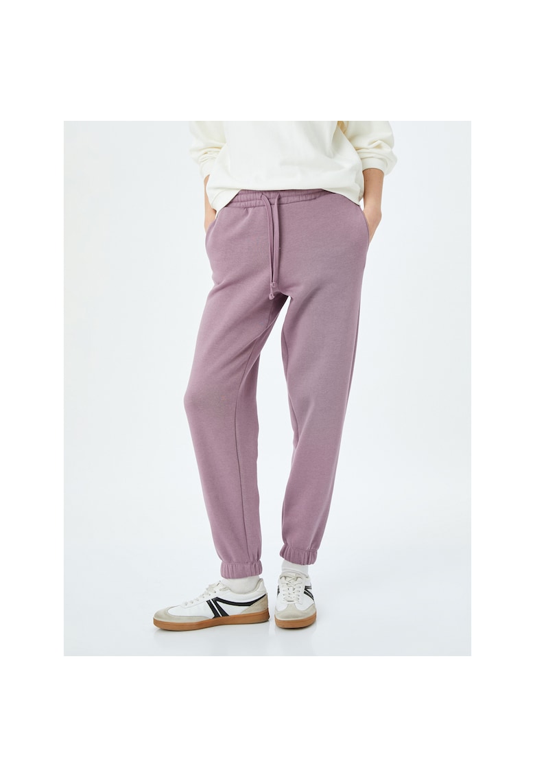 Pantaloni jogger uni de trening cu snur
