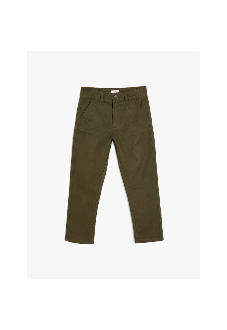 Pantaloni chino de bumbac - Maro camel