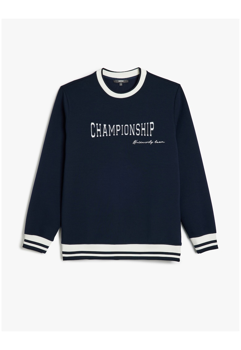 Bluza de trening cu text frontal aplicat